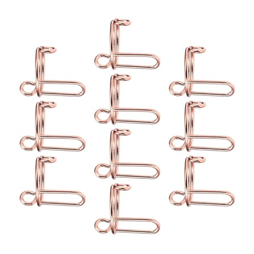 Harilla 10x Fingernagelringe ohne Kleber, abnehmbar, zum Aufdrücken der Nägel, DIY-Geschenk für Frauen, Nagelringe für Acrylnägel, Halal-Nagelringe-Set, Roségold von Harilla