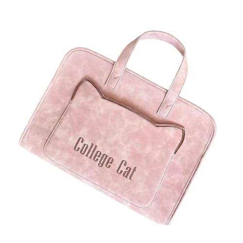 Harilla 16-Zoll-Laptoptasche, Dokumenttasche aus PU- für Männer und Frauen, Arbeitsaktentasche für Büro, Reisen, Rosa Harilla 16-Zoll-Laptoptasche, Dokumenttasche aus PU- für Männer und Frauen, Arbeitsaktentasche für Büro, Reisen, Rosa von Harilla