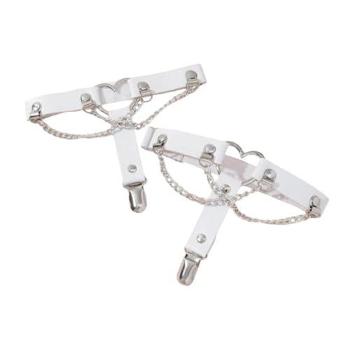 Harilla 2Pcs Oberschenkel Strumpfband Frauen Damen Bein Strumpfband Harness für Club Festival Outfits Rave, Weiß von Harilla