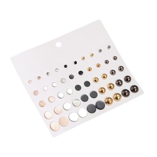 Harilla 50x Ohrring-Set, geometrische Ohrringe, Multipack, 4 mm – 10 mm, für Damen und Mädchen, Ohrstecker zum Einkaufen, Alltag, Hochzeit, Party von Harilla
