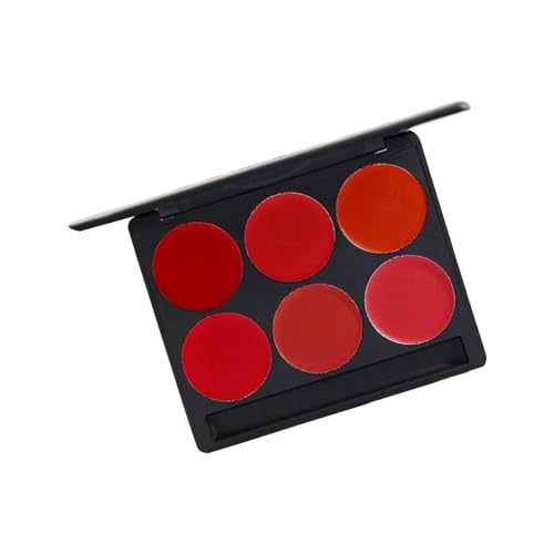 Harilla 6 Farben Lippenpalette Lipgloss-Palette Multi Color Embellish Matte Lip Palette, Matter Lippenstift für Frauen Mädchen Date Hochzeit von Harilla