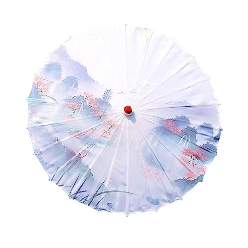 Harilla Antiker Tanz-Regenschirm, Seidentuch, Damen-Regenschirm, regenfest, 83,8 cm, orientalischer Stil, Ölpapier-Sonnenschirm für Kostüme, Party, Stil d von Harilla