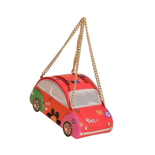 Harilla Autostation Geldbeutel für Frauen praktische Brieftaschenhandtasche zum Einkaufsabend Dame, Rotes Auto von Harilla