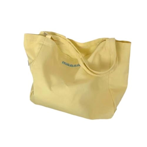 Harilla Canvas-Tragetasche für Damen, modische Einkaufstasche zum Einkaufen im Frühling, Outdoor, Sommer, Gelb Harilla Canvas-Tragetasche für Damen, modische Einkaufstasche zum Einkaufen im Frühling, Outdoor, Sommer, Gelb von Harilla