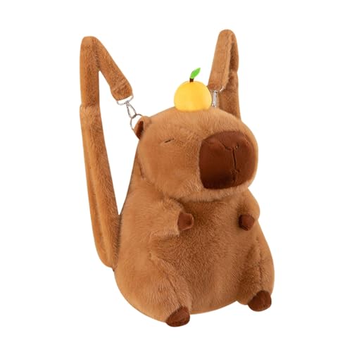 Harilla Capybara-Rucksack, Plüsch-Capybara-Spielzeugtasche für Frauen, Erwachsene, Rucksackreisen, Straßenmänner Harilla Capybara-Rucksack, Plüsch-Capybara-Spielzeugtasche für Frauen, Erwachsene, Rucksackreisen, Straßenmänner von Harilla