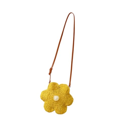 Harilla Crossbody Bag Flower Form Umhängetasche zum Einkaufssommer Strand festlich, Gelb von Harilla