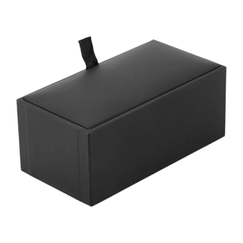 Harilla Cufflink Box Hülle Schmuck Display Hülle Schwarze Halter stilvoller kreativer Cufflink Display Box Manschette Links Geschenkbox für Geschäftsmann, Schwarz von Harilla