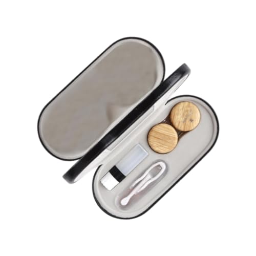 Harilla Doppeltes Brillenetui, Brillenbox, tragbar, schützend, einfache Struktur, 2-in-1-Brillen-Organizer-Box für Schmuck, Holzfarbe Harilla Doppeltes Brillenetui, Brillenbox, tragbar, schützend, einfache Struktur, 2-in-1-Brillen-Organizer-Box für Schmuck, Holzfarbe von Harilla
