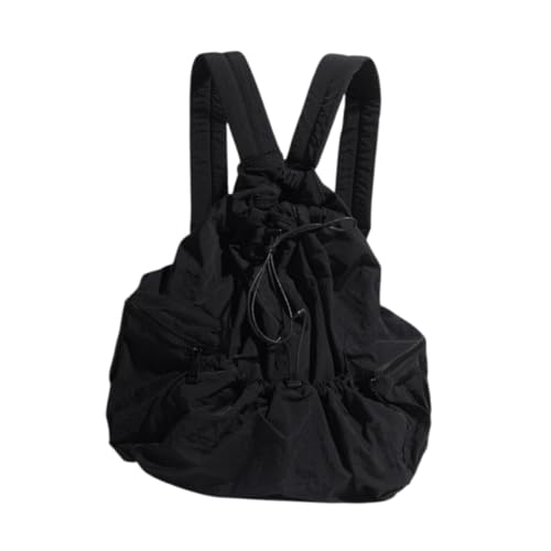 Harilla Draw String Rucksack Trendy Rucksack für Einkaufsreisen Frauen Männer fischen Erwachsene, Schwarz von Harilla