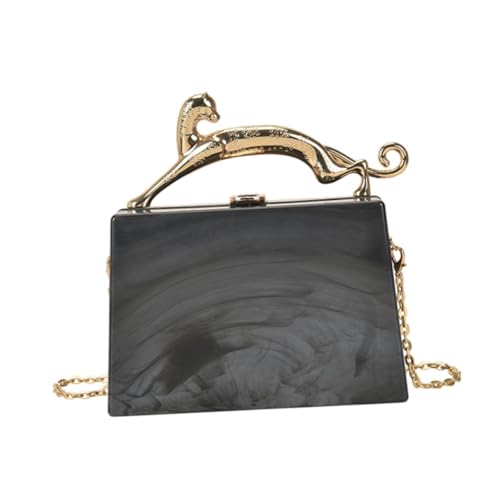 Harilla Frauen Acrylhut Stilvolle Satchel Box Kupplung zum Geburtstag Hochzeit Engagement, Schwarz von Harilla