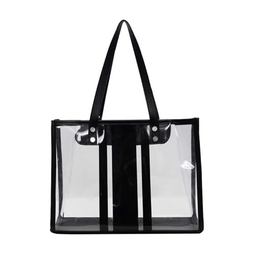 Harilla Frauen Clear Beach Bag Reißverschluss tragbare Handtasche für Urlaubsreise Strand von Harilla