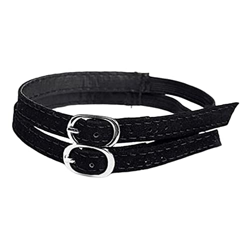 Harilla Frauen Locking Anti Skid Straps Schnürsenkel Verstellbare Schuhe Gürtel Ankle Tie Strap Band Zubehör, Wildleder schwarz von Harilla