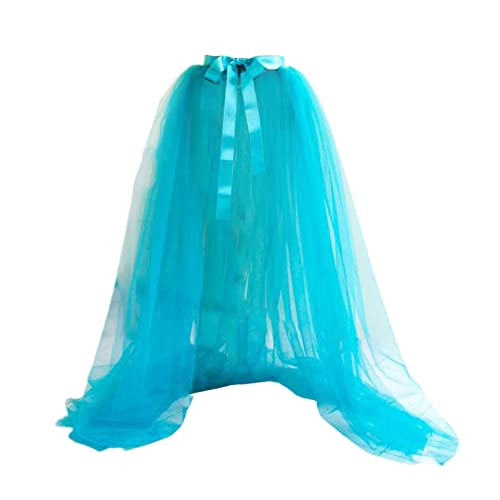 Harilla Frauen Tüll Tutu Langer Rock, Bodenlanges Maxikleid für Abschlussball Hochzeit Cosplay, Blau von Harilla