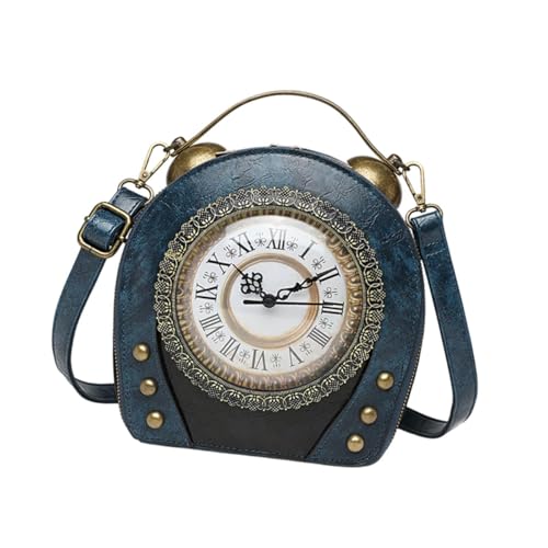 Harilla Frauen Umhängetaschen Geschenk klassischer Uhr Geldbörse für die Pendelstraße Sommereinkäufe, Blau von Harilla