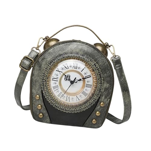 Harilla Frauen Umhängetaschen Geschenk klassischer Uhr Geldbörse für die Pendelstraße Sommereinkäufe, Grau von Harilla