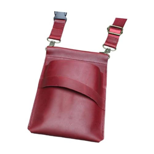 Harilla Friseur Schere Taschenschere Halter mit Schultergurtbeutel Organizer Haarschneidwerkzeughaltertasche für Salon -Friseure, Rot von Harilla