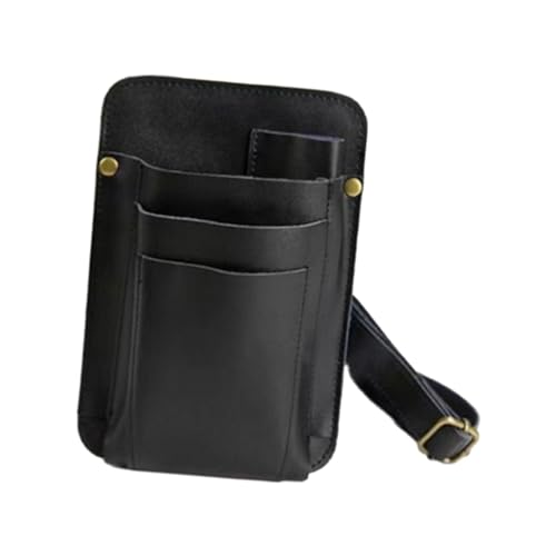 Harilla Friseurwerkzeuge Taillengürteltasche Haar-Styling-Gürteltasche Hüfttasche Scherenbeutel Tragbarer Koffer-Organizer für Make-up-Pinsel, Schwarz von Harilla