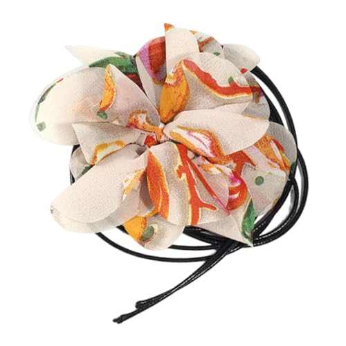 Harilla Große Blumen-Halsband-Halskette, Blumen-Halsband, Damen-Halskette, verstellbar, Blumen-Schnürhalskette für Hochzeiten, Verabredungen, Sonnenuntergang-Gelb von Harilla