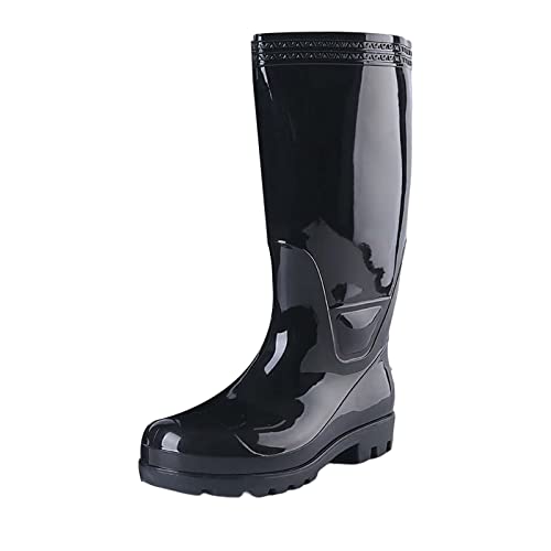 Harilla Gummistiefel für Herren, wasserdichte isolierte Regenstiefel mit Stahlschaft, langlebige Jagdstiefel (schwarz), 42 von Harilla