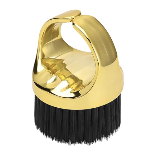 Harilla Haarbürste, weich, für Friseure, Haarschnitte, Bartbürste für Männer, Nackenbürste für Salon, Haushalt, Haarschneiden, Formen, Pflege, Gold von Harilla