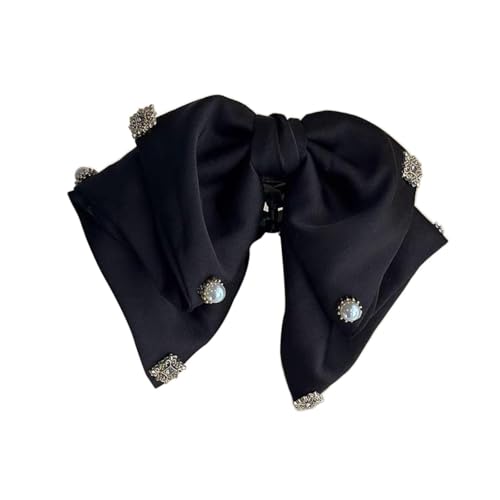 Harilla Haarklammer für Damen, rutschfeste Haarspange für langes Haar, Schwarzsatin 20x10x2cm von Harilla