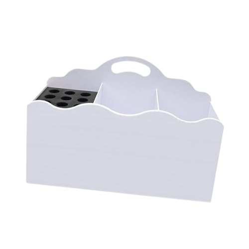 Harilla Haarwerkzeug Organizer Haarschneideschere Halter Leichtes Desk -Organizer Hülle für Combs Clips Pinsel Stylist, Weiß von Harilla