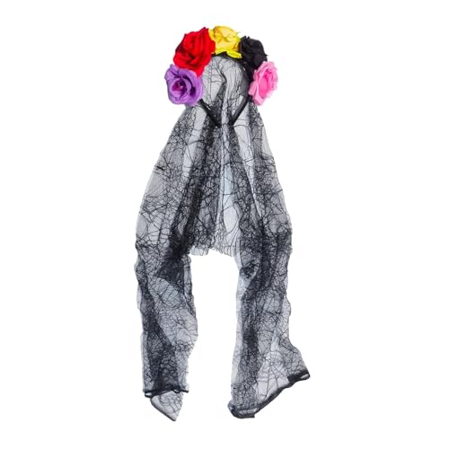 Harilla Halloween Braut Kopfschmuck mit Schleier Erwachsene Kopfbedeckung für Geburtstagsparty Karneval von Harilla きん