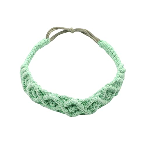 Harilla Handgeflochtenes Baumwollseil-Stirnband, Boho, elastisches, lässiges, modisches Haarband, handgefertigte Haarschmuck-Kopfbedeckung, einfarbig, von Harilla