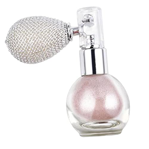 Harilla Highlighter Spray, Brighten Makeup Spray Shiny Shimmer, Glitter, Hochglanzpuder für Haar, Arm, Gesicht, Körperkosmetik, Nacktes Rosa von Harilla