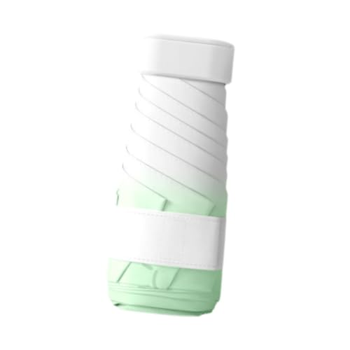 Harilla Klappende Regenschirm Sonnenschutz kreativ vielseitig 6 Rippen Frauen Frauen Mini Regenschirm wasserdicht für Reisen Camping im Freien im Freien, GrÜn von Harilla