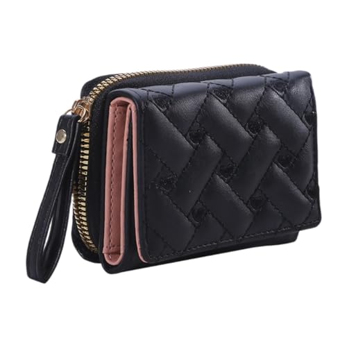 Harilla Kleine Brieftasche Trendy PU Karte Brieftasche für Pendler Straße Reisen Dating, Schwarz von Harilla