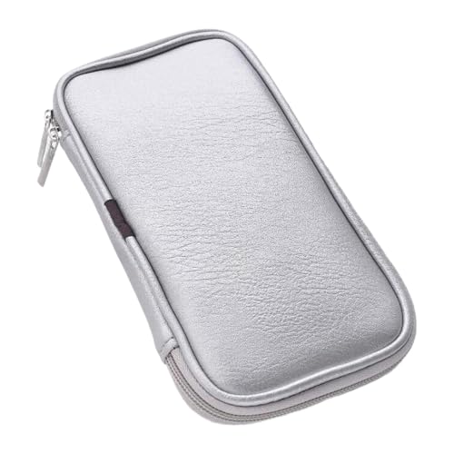 Harilla Kosmetikbeutel Make -up Pinselkoffer Organizer Beutel Tragbares Make -up -Handtaschen -Reisemaschine Pinselhalter für Lidschattenbürsten Frauen, Silber von Harilla