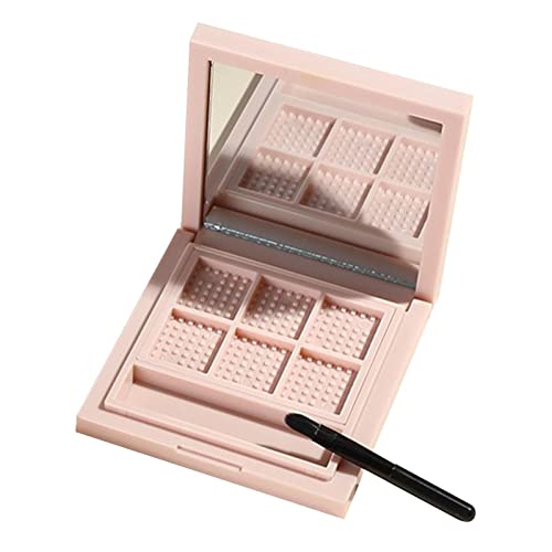 Harilla Leere Make-up-Lidschatten-Palette, leere Palettenbox für Lidschatten, Puder, Textmarker, kompaktes DIY-Organizer-Etui, leere Lidschatten-Etui-Palette, 6 Steckplatz von Harilla