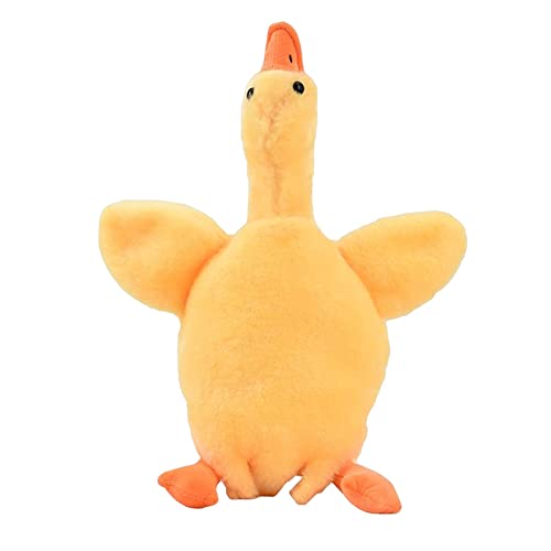 Harilla Lustige gefüllte Ente Umhängetasche Damen Taschen Reisetasche Fleece Reißverschluss Schulter Handtasche Tote Lässige Entenform Plüschtasche, GELB von Harilla