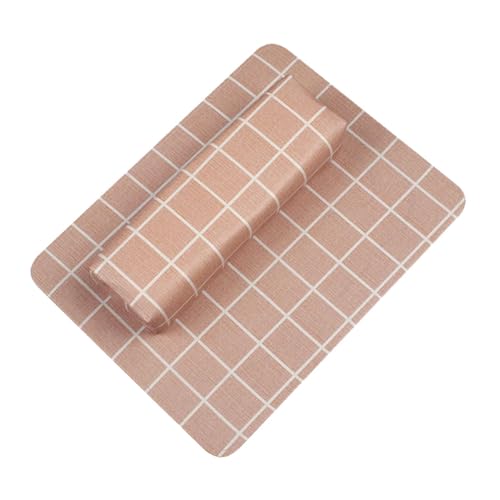 Harilla Maniküre Handkissen Nagelkissen mit Matte leicht zu reinigen weich waschbarer wasserdichte Maniküre Kissen Ruhe Hand Ruhe für Salons, Gelb von Harilla