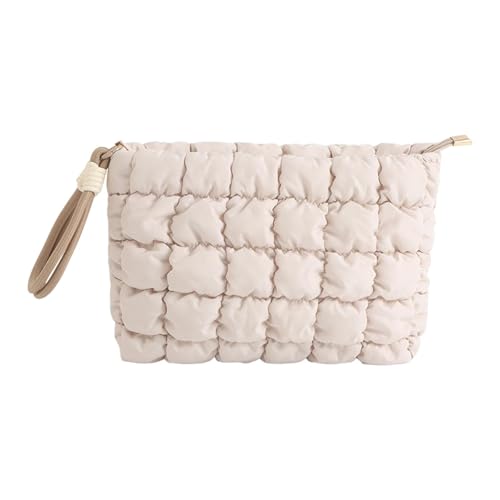 Harilla Modische Reise-Make-up-Aufbewahrungstasche mit Tragegriff für Make-up-Pinsel, Lidschatten, Khaki von Harilla