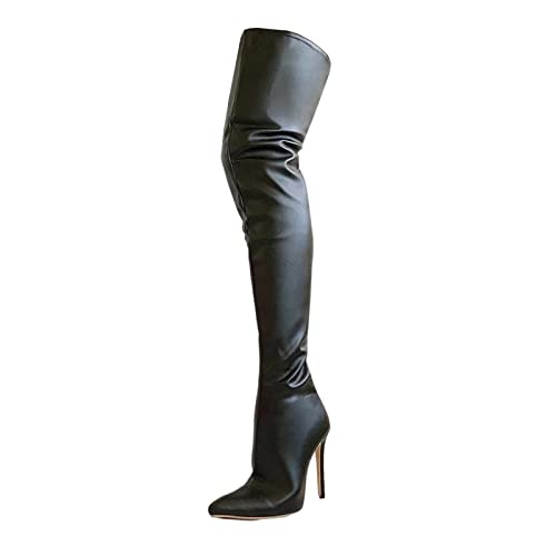 Harilla Oberschenkelhohe Stiefel Winterreißverschluss über Outdoor-Aktivitäten Overknee-Stiefel für die Hochzeit, Schwarz, 40 Harilla Oberschenkelhohe Stiefel Winterreißverschluss über Outdoor-Aktivitäten Overknee-Stiefel für die Hochzeit, Schwarz, 40 von Harilla