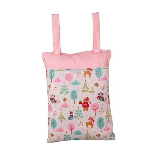 Harilla Praktische Wickeltasche für unterwegs - Kompakte Aufbewahrungstasche für Babytücher, Rosa von Harilla