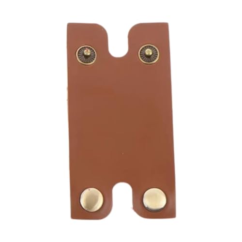 Harilla Rasierklingen-Kopfabdeckung aus PU- mit verdeckter Schnalle. Robuste, praktische Rasierklingen-Schutzabdeckung, Braun von Harilla