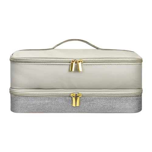 Harilla Reisentransporthülle Haarwerkzeuge Reisen Tasche Geräumiges Anhang Doppelschicht Organizer Glattnetz Iron Storage Hülle von Harilla