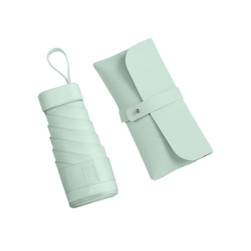 Harilla Reiseschirm Mini Regenschirm für Die Handtasche Leichter Persönlicher Manueller Starker Kleiner Taschenschirm Winddicht für Reisen Business, GrÜn von Harilla