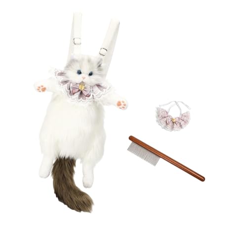 Harilla Stofftiere Rucksack Stylish Stoffed Toy Daypack für Erwachsene Haustierliebhaber Kind, Grau von Harilla