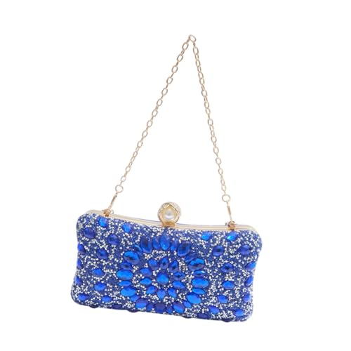 Harilla Strasssteine ​​Clutch Cut Satchel Chic Damenabend für das Engagement Bankett, Blau von Harilla