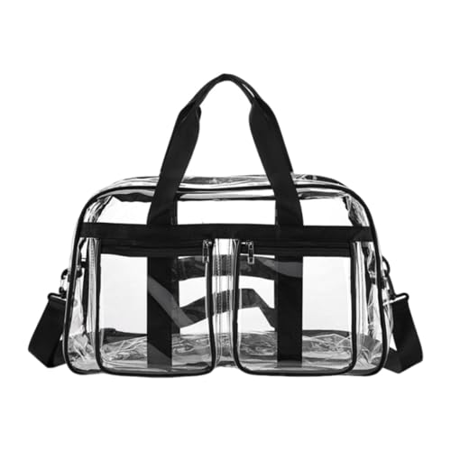 Harilla Transparente Tragetasche, lässige, transparente Handtasche für Konzerteinkäufe, Musikfestivals, Schwarz von Harilla