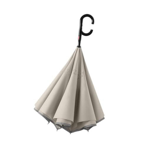 Harilla Umgedrehter umgekehrter Regenschirm, windabweisend, wasserdicht, tropffrei, automatisch schließend, mit C-förmigem Griff für Männer und Frauen, von Harilla