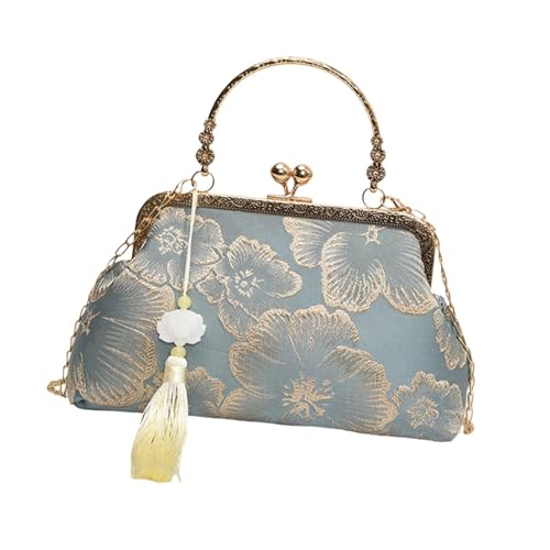 Harilla Umhängetasche mit Kussverschluss für Hochzeitsfeiern und Bankette, modische, Elegante Schultertasche von Harilla