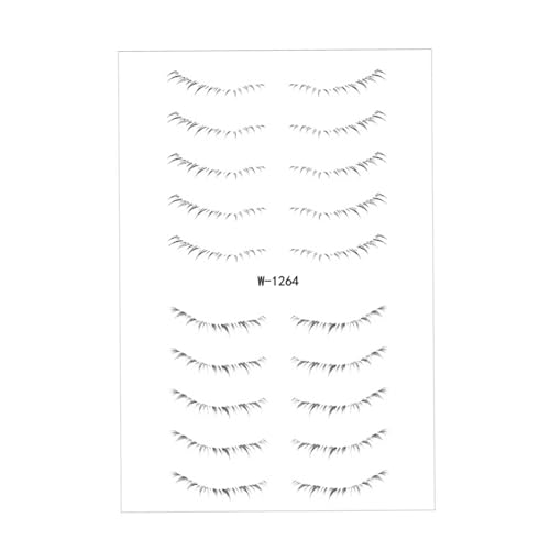 Harilla Untere Wimpernaufkleber, tragbarer Patch, 3D-Wimpernverlängerungsstreifen, falsche Wimpern für Reisen, Cosplay, Outdoor, Stil G von Harilla