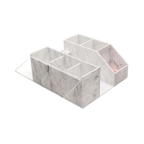 Harilla Wimpernverlängerungs-Organizer, Wimpern-Aufbewahrungsbehälter, transparent, Aufbewahrungsbox, Make-up-Organizer für Wimpernwerkzeuge, Haar-Accessoires, Marmor von Harilla