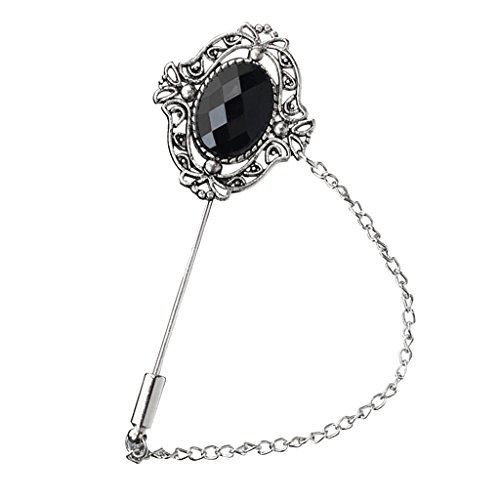 Harilla Vintage Strass Revers Stick Pin Quaste Kette Brosche Pin für Herren Geschenke Party von Harilla