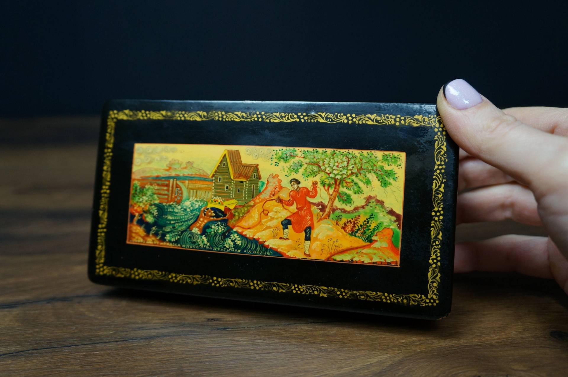 Schmuckschatulle, Geschenk Für Sie, Schatulle, Holzschatulle, Palekh, Schatulle Palekh Schmuckschatulle, Geschenk Für Sie, Schatulle, Holzschatulle, Palekh, Schatulle Palekh von HarlanVintageStore